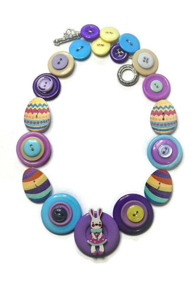 Easter Bunny necklace - Purple Bunny