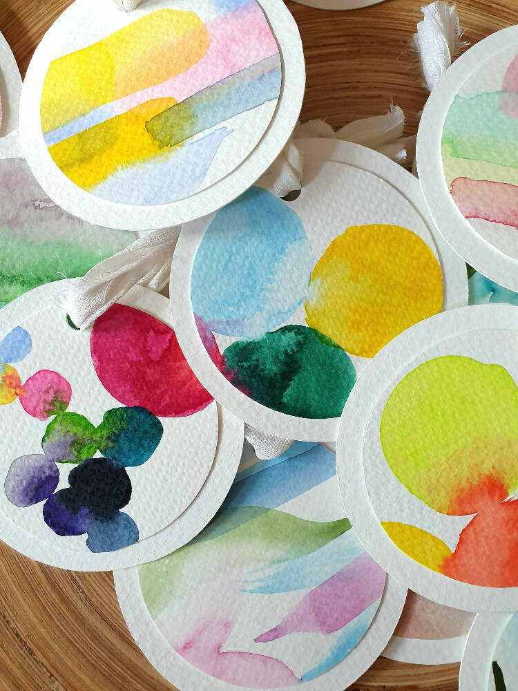 Handpainted Gift Tags | Round