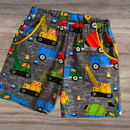 Boys Grey Shorts with Pockets - 'Construction'