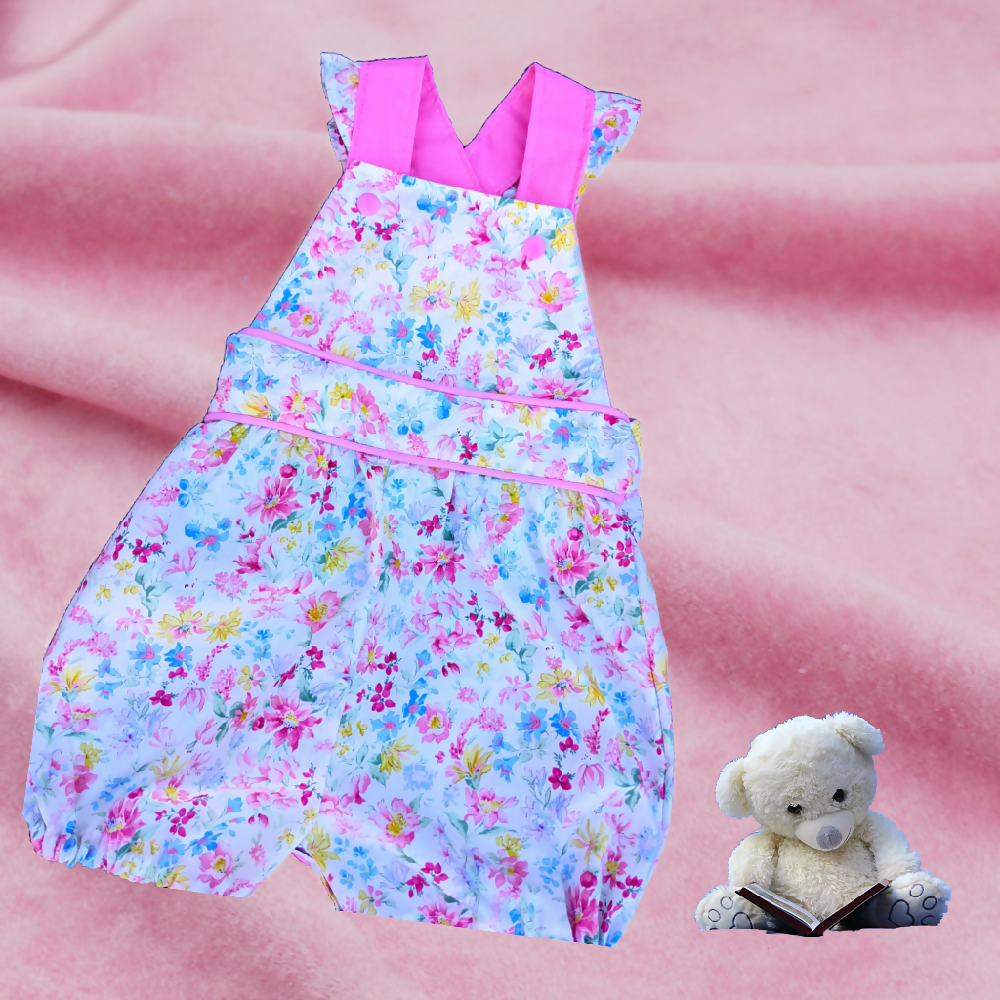 Baby Girls Summer Romper, Light Pink Floral