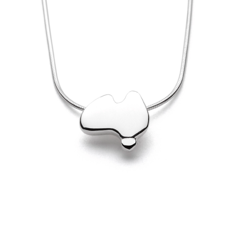 lil aussie sterling silver pendant white sml