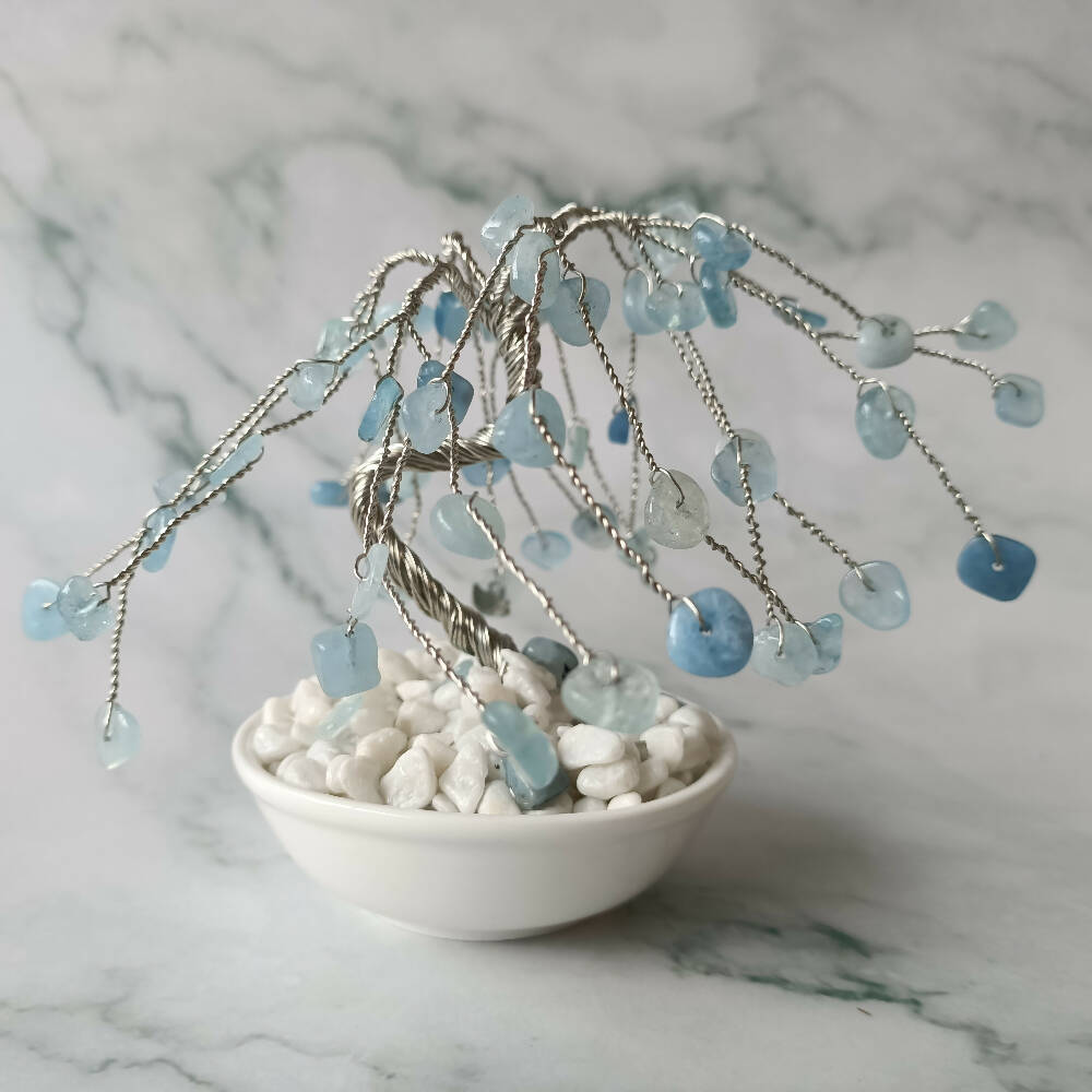 Aquamarine Willow Gem Tree already made
