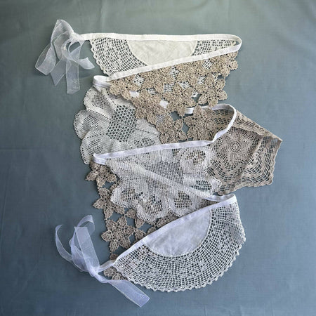 Bunting, Vintage, Doily, Up Cycled, Wall Hanging, Wedding, Party, Boho