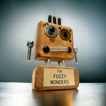Winfredus - Wooden Steampunk Robot Trophy (Customisable)