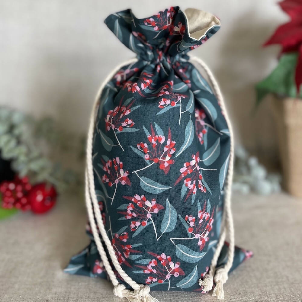 Christmas Reusable Fabric Gift Bag - Gum Nuts