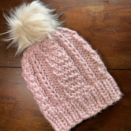 Tranquility Adult Knit Beanie - Light Pink