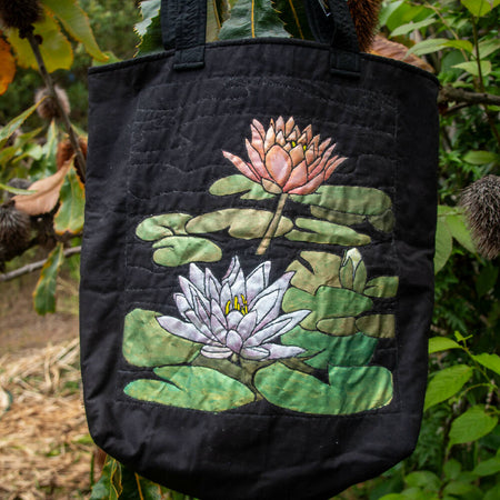 Waterlilies Shoulder Bag Tote Shopping Bag