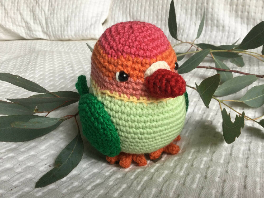 Lge Love Bird - crocheted toy