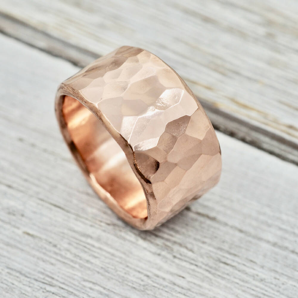 Wide copper ring | Chunky copper ring | Heavy copper ring | Handmade copper jewellery | Copper anniversary gift | Wedding Ring