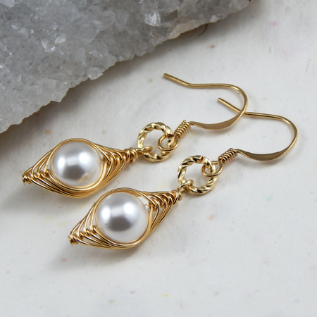 One Pea In The Pod Gold Earrings, Select Your Colour