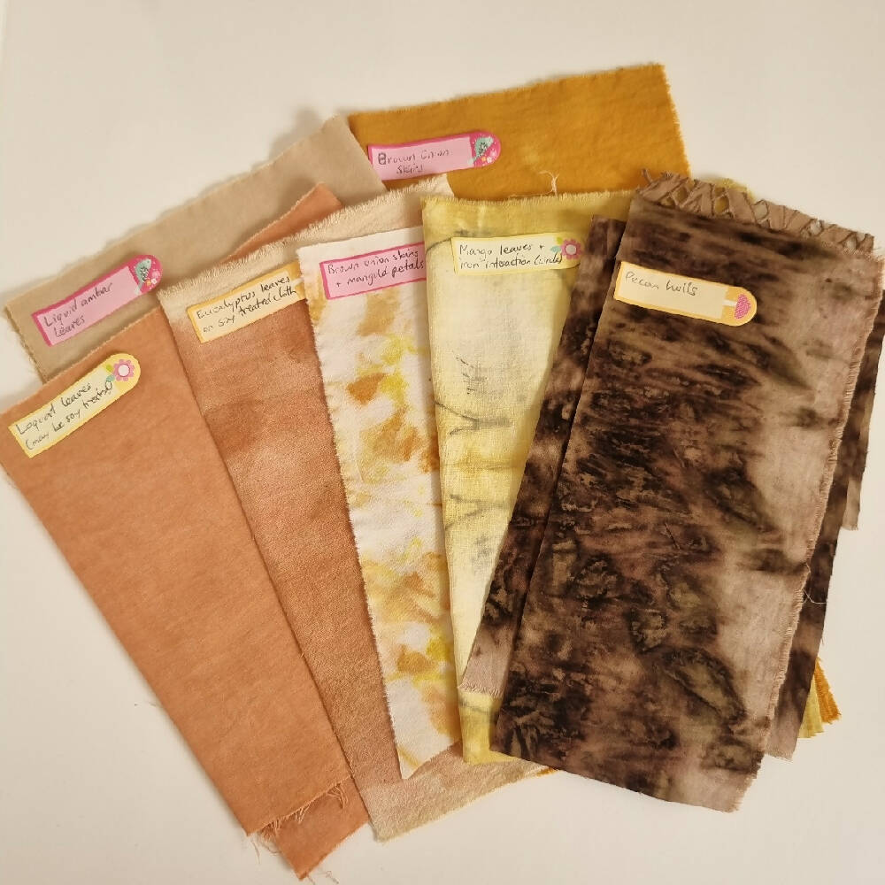 Hand-dyed Fabric - Naturally Dyed Fabric - Plant-Dyed Textiles