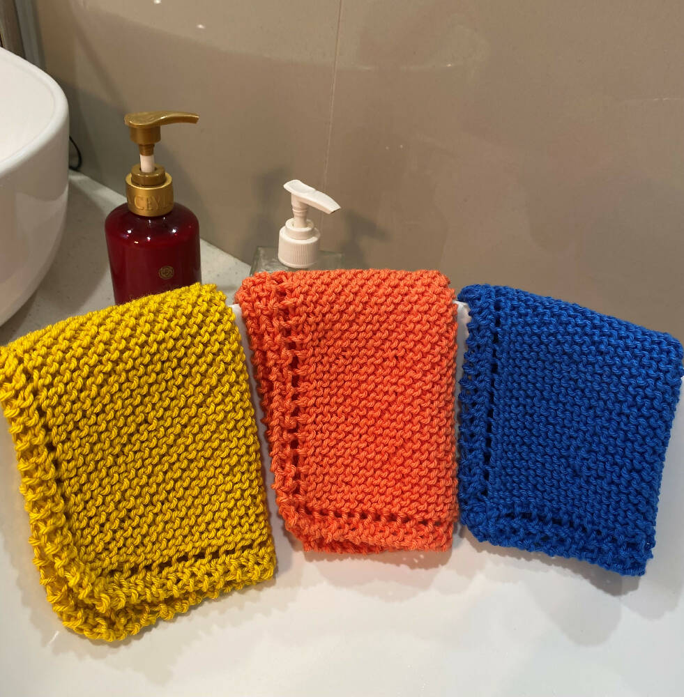 DOWNLOAD - Knitting Pattern - Face Washer, Knitting Pattern Scrubbie,