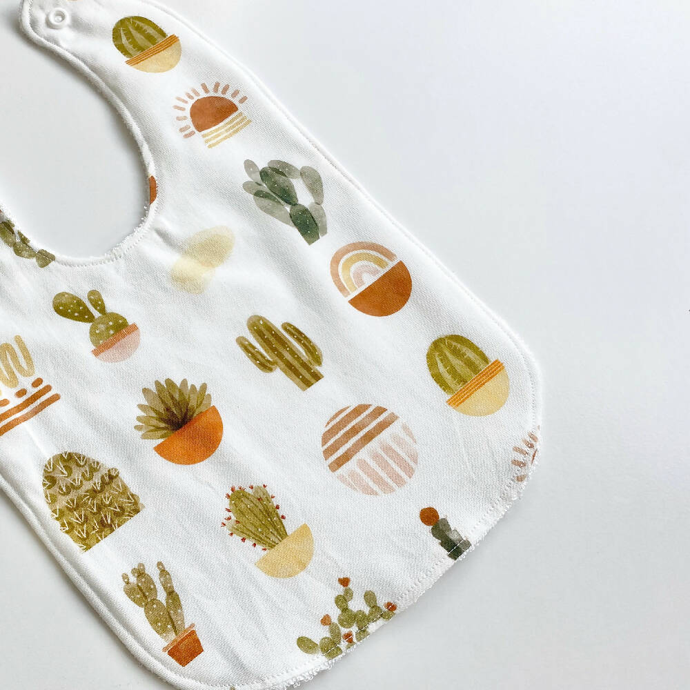 Boho succulent bib
