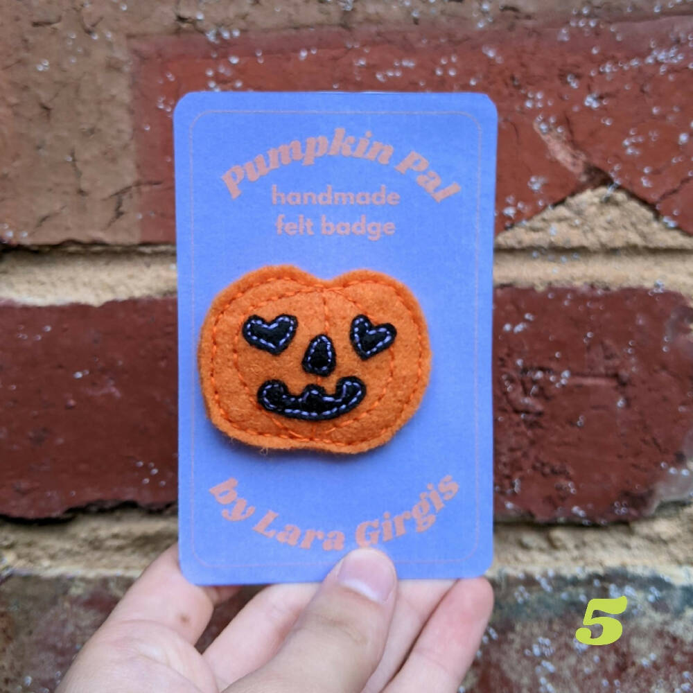 Pumpkin Pal - felt badge