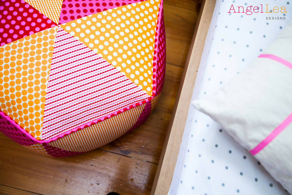 Hexagon Pouf Floor Cushion PDF Sewing Pattern