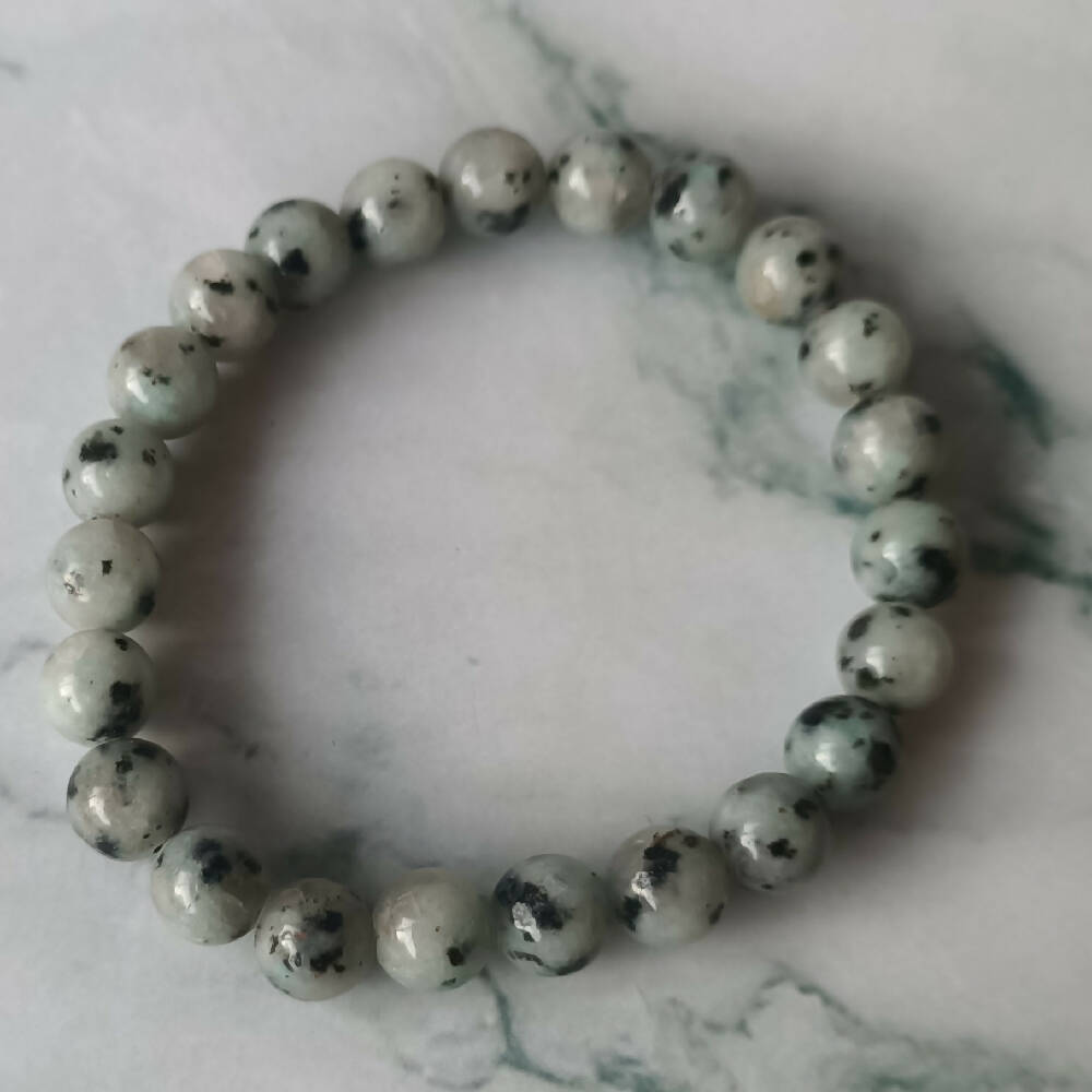 Kiwi Jasper Gemstone Stretchy Bracelet 8mm