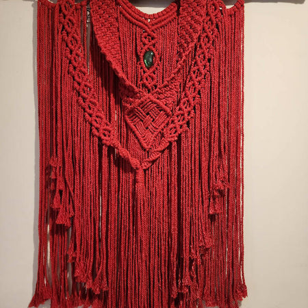 red wall hanging