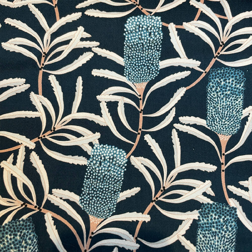 Australian_Handmade_Table_Lamp_Banksia_Navy_Blue_Fabric