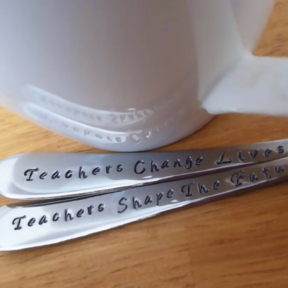 2 x Teacher Spoons,Best Teacher,Teacher Gift.