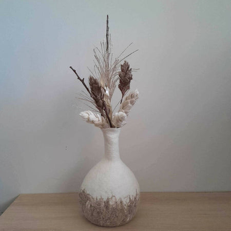 Small rustic vase display