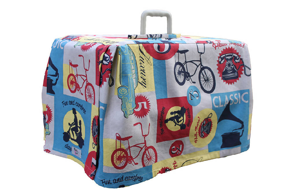 Pet carrier cover case for travel. Vintage print fabric, please check measurements