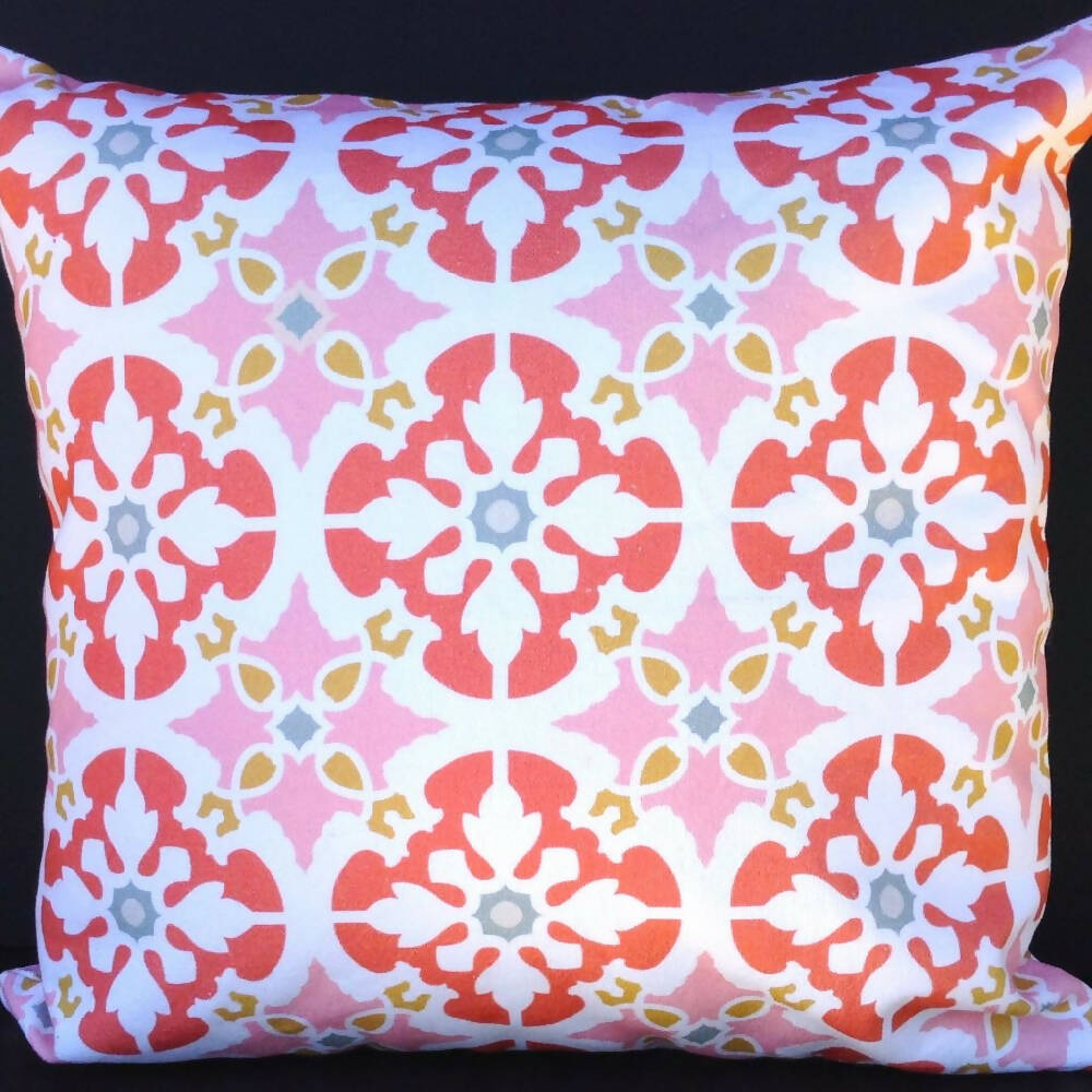 Pink geometric cushion cover-throw pillow