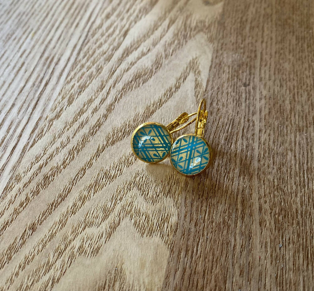 Japanese paper Resin earrings