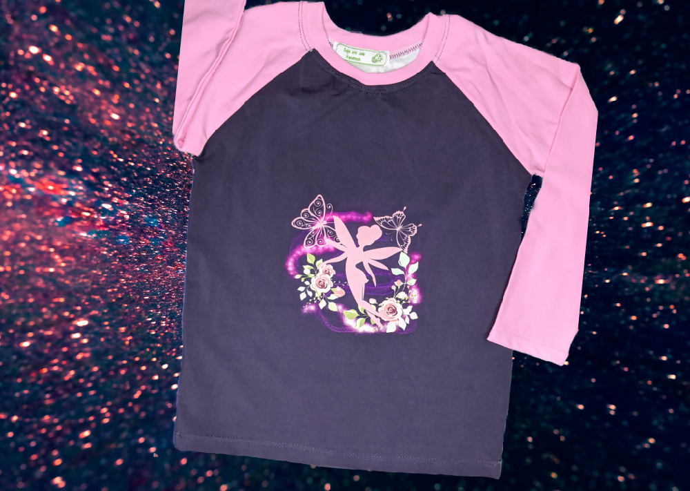 Girls Long Sleeve Tee, Fairy - Sizes 4, 5