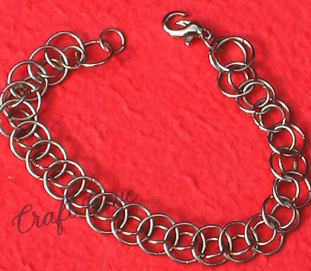 Bracelet made with chainmail technique Dragontail