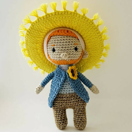 Vincent Van Gogh hand made crochet doll