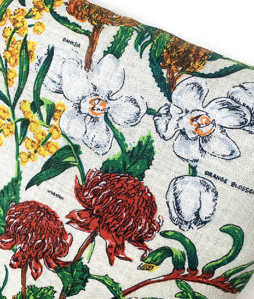 Australian Wildflowers Cushion Cover - Vintage Linen