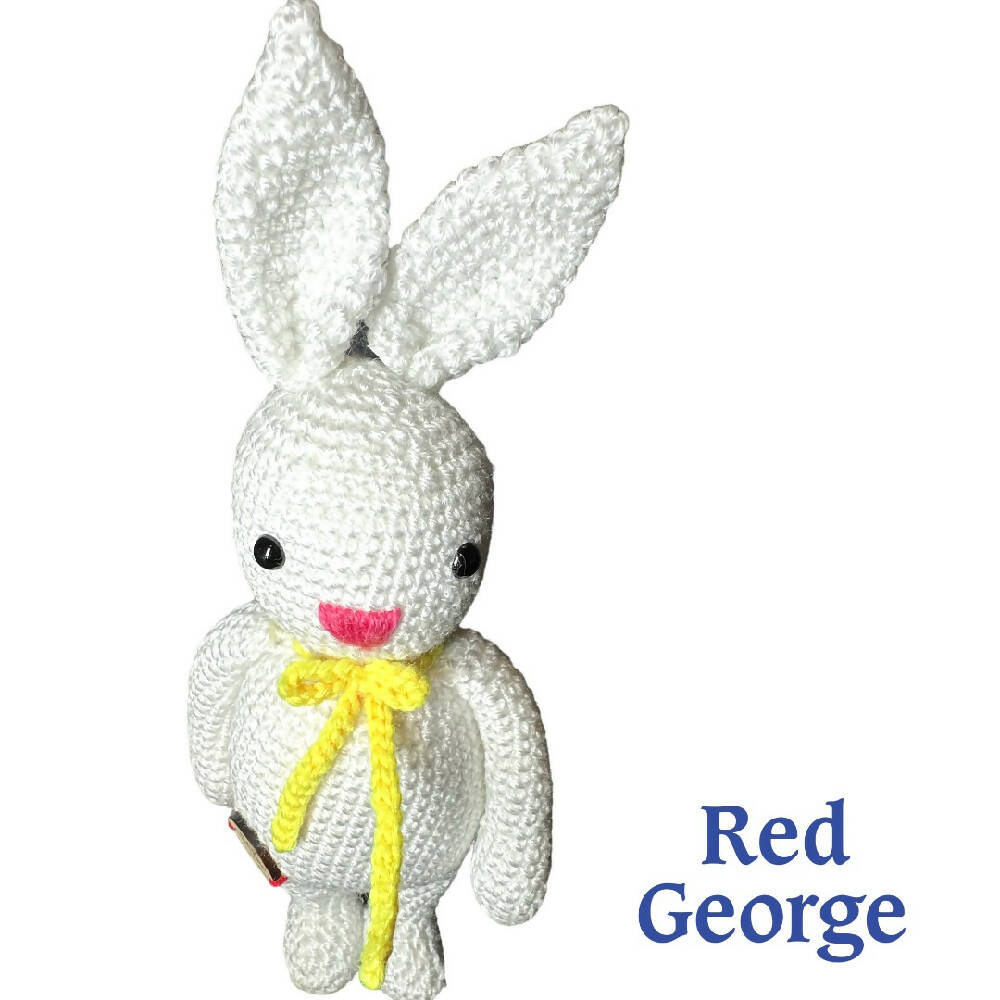 Red George of Kensington crochet bunny rabbit