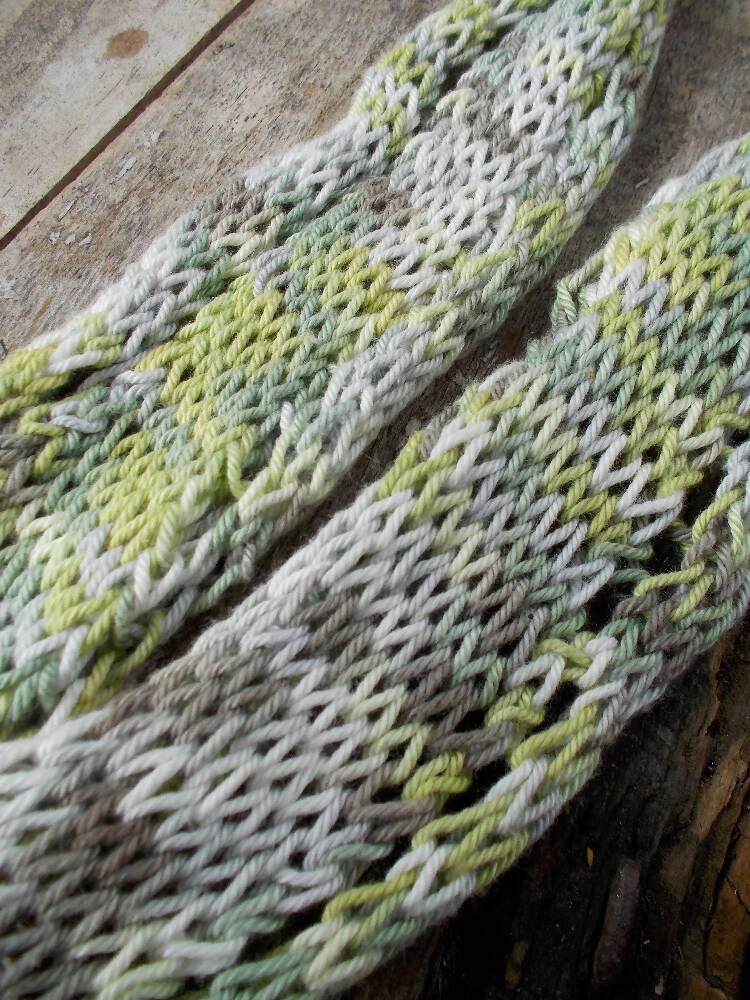 summer scarf made from cotton in green and grey ON SALE!!!