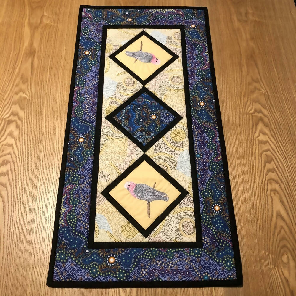 handmade Australian native quilted - galah