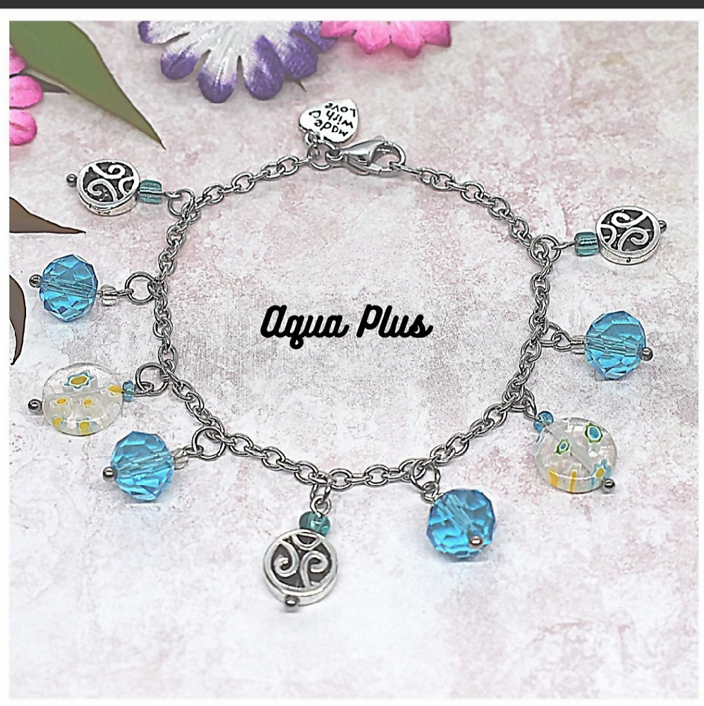 Bracelets with Bead Dangles and Charms - 6 Assorted Designs