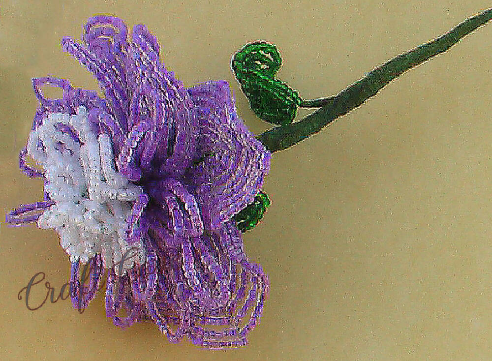 French Beaded Peony, purple flower, forever flower