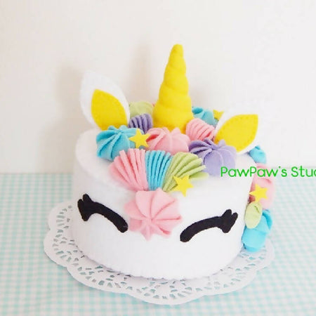Unicorn-Felt Cake-Home Decor-Fake Cake-Gift-Tea Party