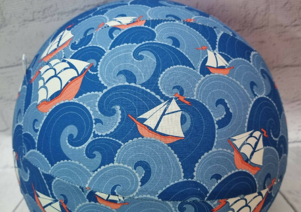 Balloon Ball: Ships Ahoy, solid print style Blue, White, Coral