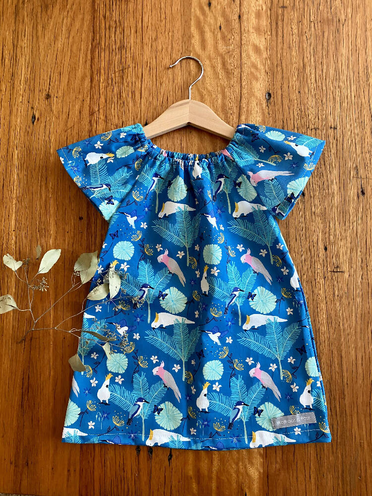 teal cockatoos galahs dress 1