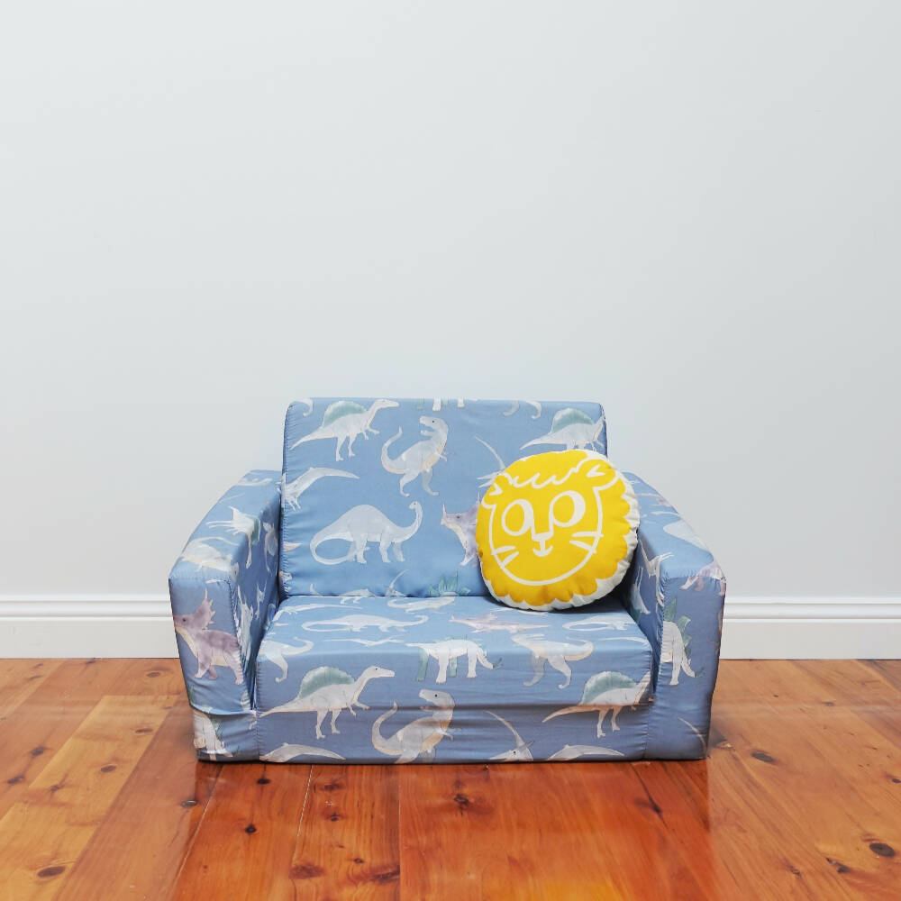 Lion Pillow - Hand Screen Printed - yellow toy / nursery decor