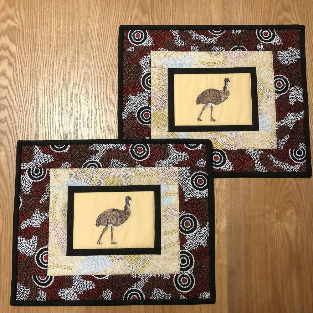 handmade Australian native quilted - emu