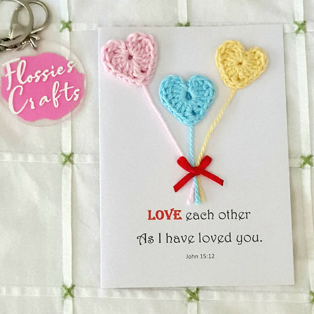 Christian Greeting Cards with crochet detail - FREE SHIPPING