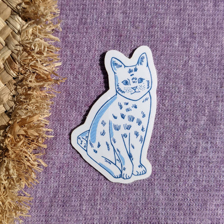 Blue Cat - Sticker