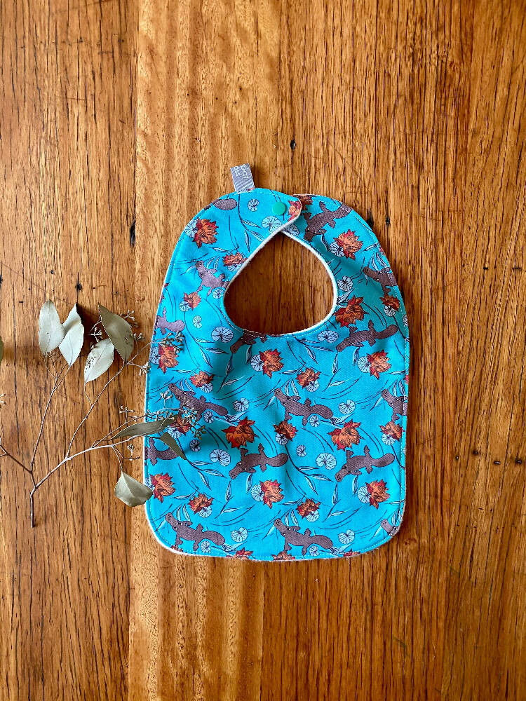 bib - platypus / organic cotton hemp fleecy / baby, toddler