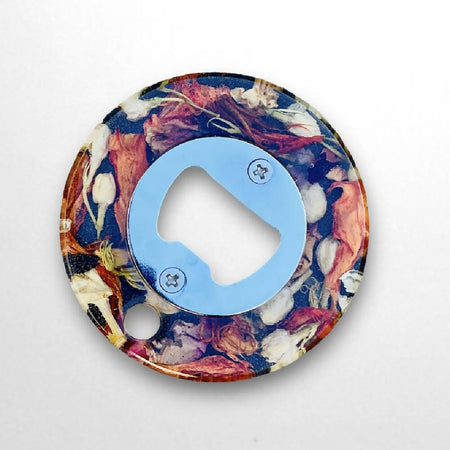 Resin Bottle Opener featuring Dried Flowers