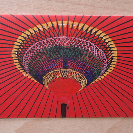 Red Parasol, Blank Greeting Card