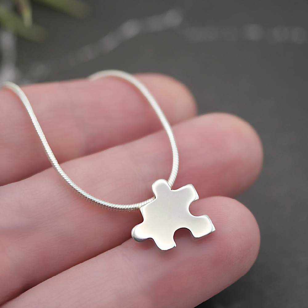 jigsaw sterling silver pendant hand sml