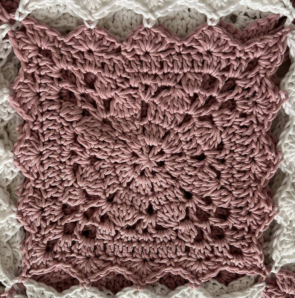 Crochet Flower Square Blanket
