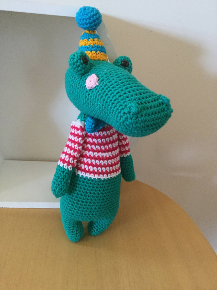 Crocodile - crocheted toy