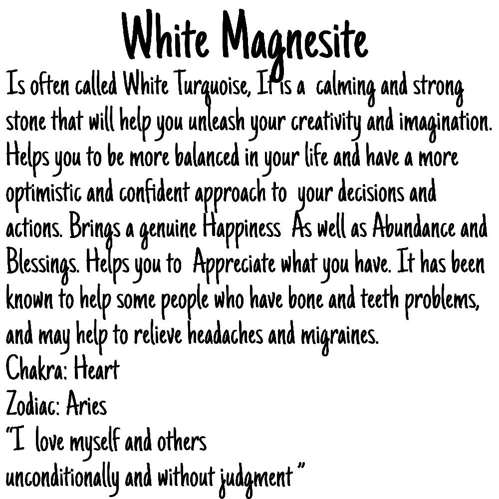 White Magnesite Gemstone Stretchy Bracelet 8mm